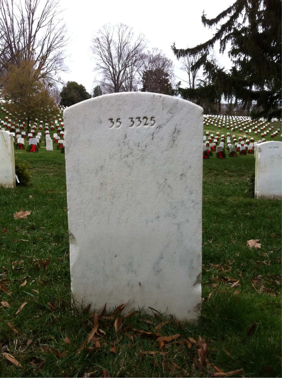 Back of headstone — William Chambers