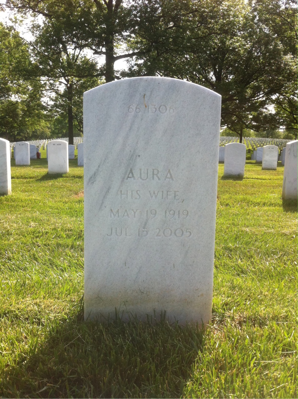 Back of headstone — Anibal Reyes