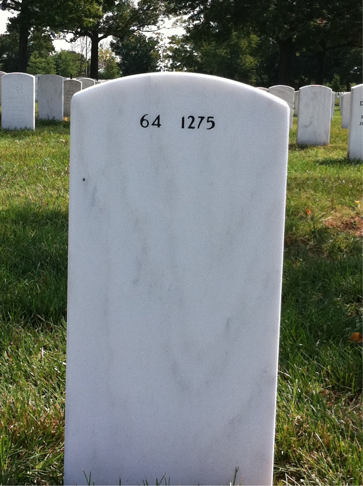 Back of headstone — Robert Alder