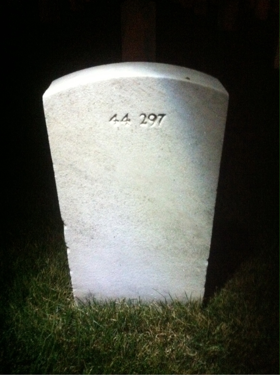 Back of headstone — Alfonzo Simpkins
