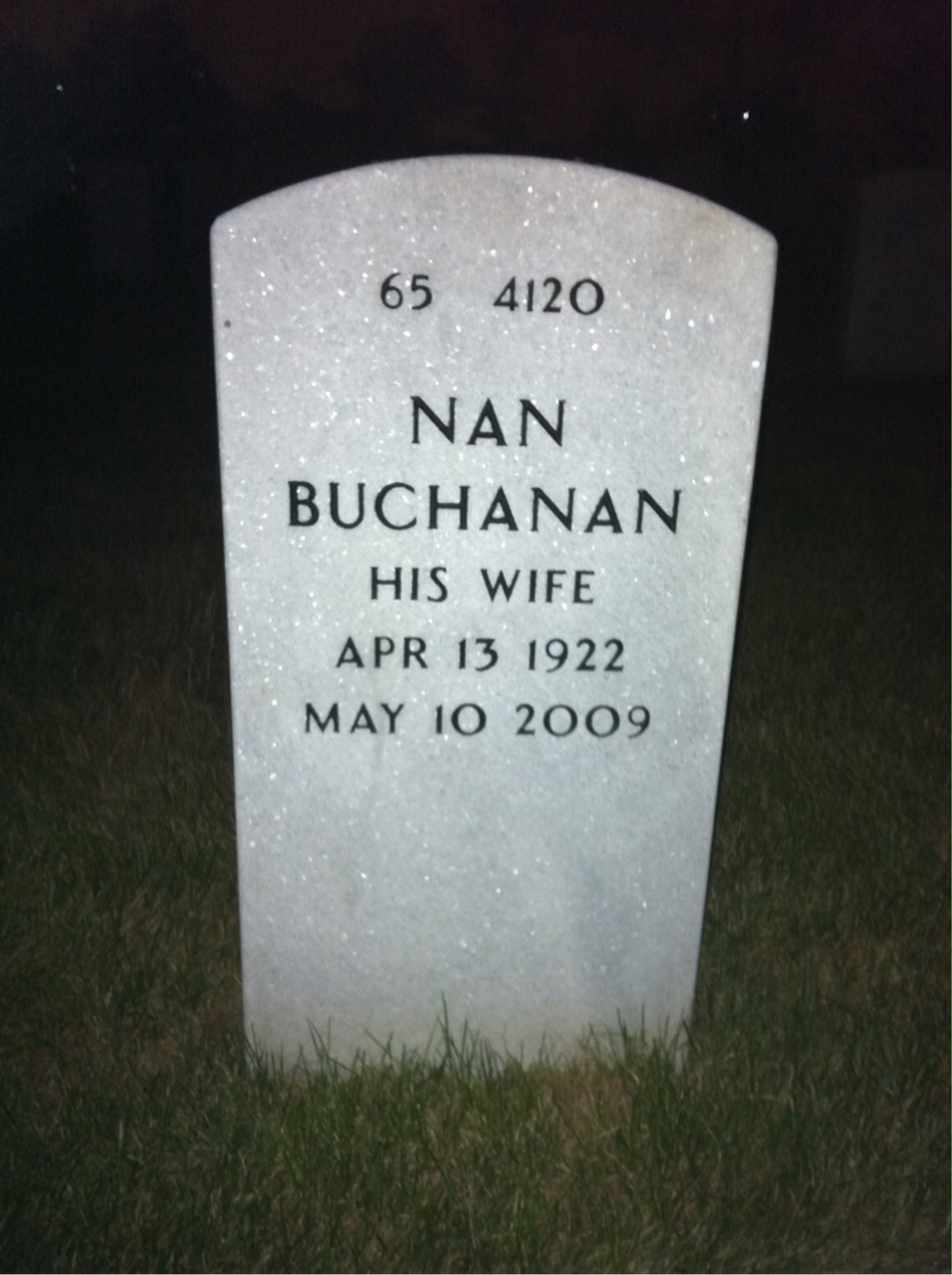 Back of headstone — Harvey Swaggerty