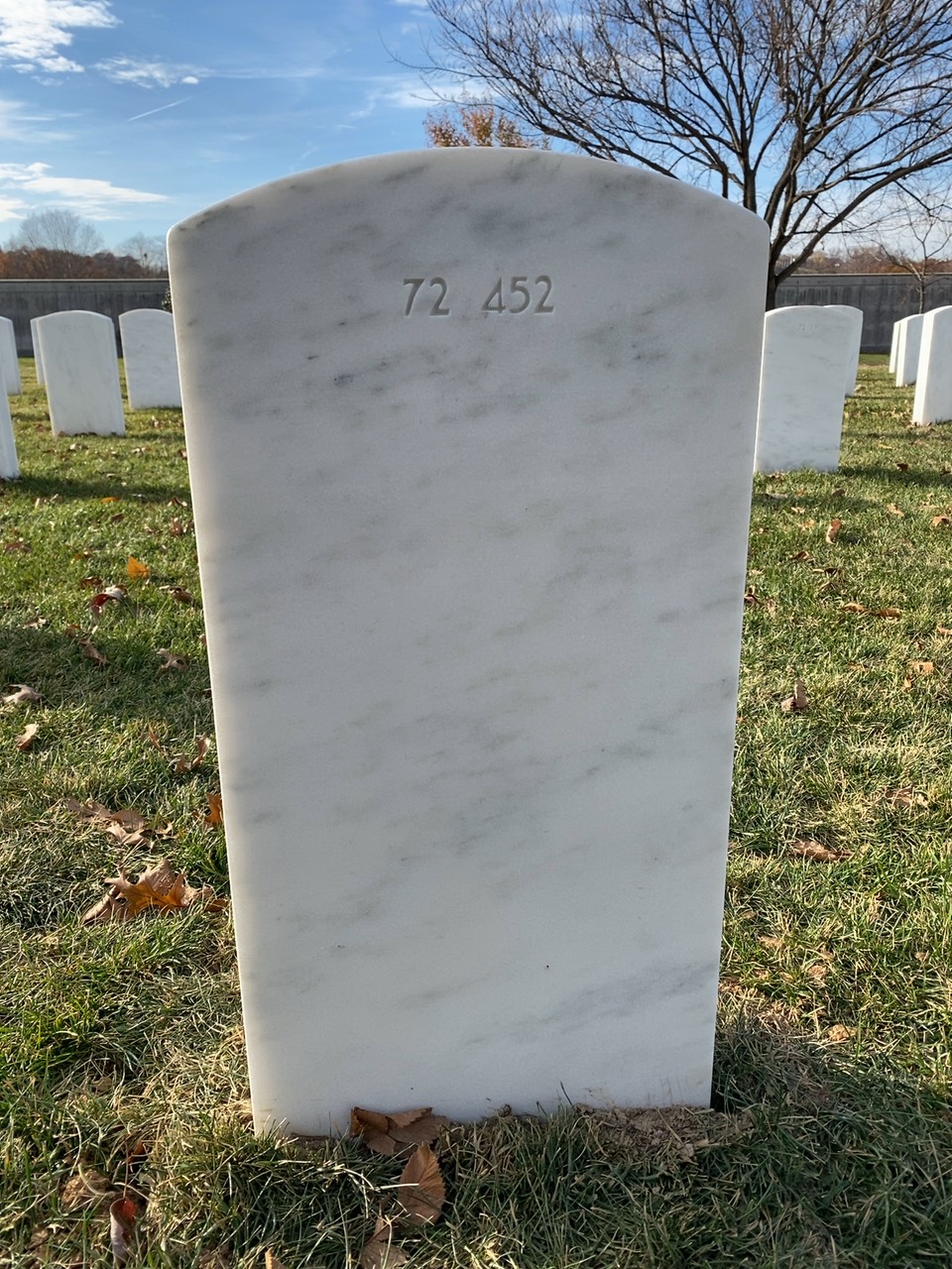 Back of headstone — Ronald Moxon
