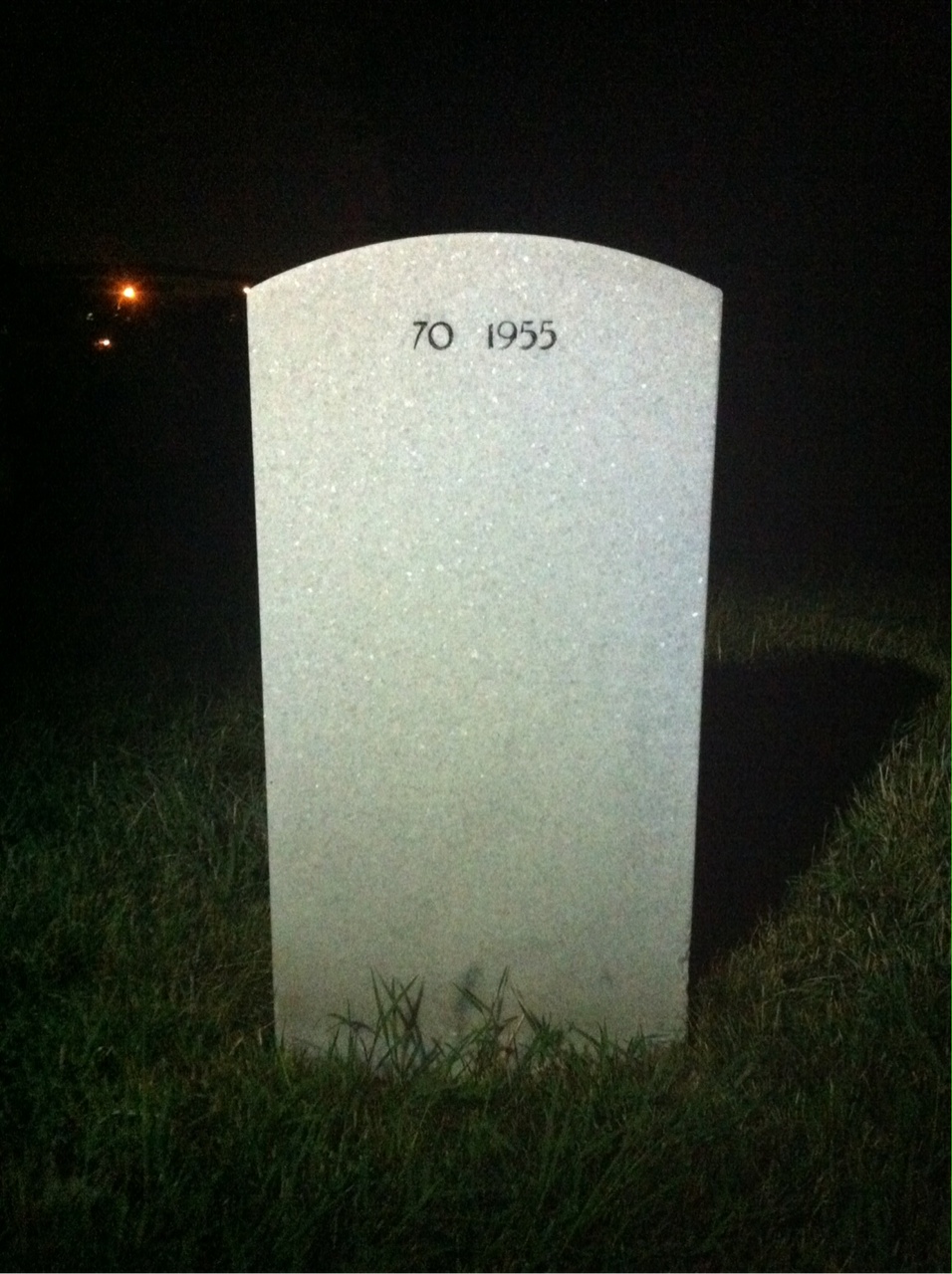 Back of headstone — William H Wilkins