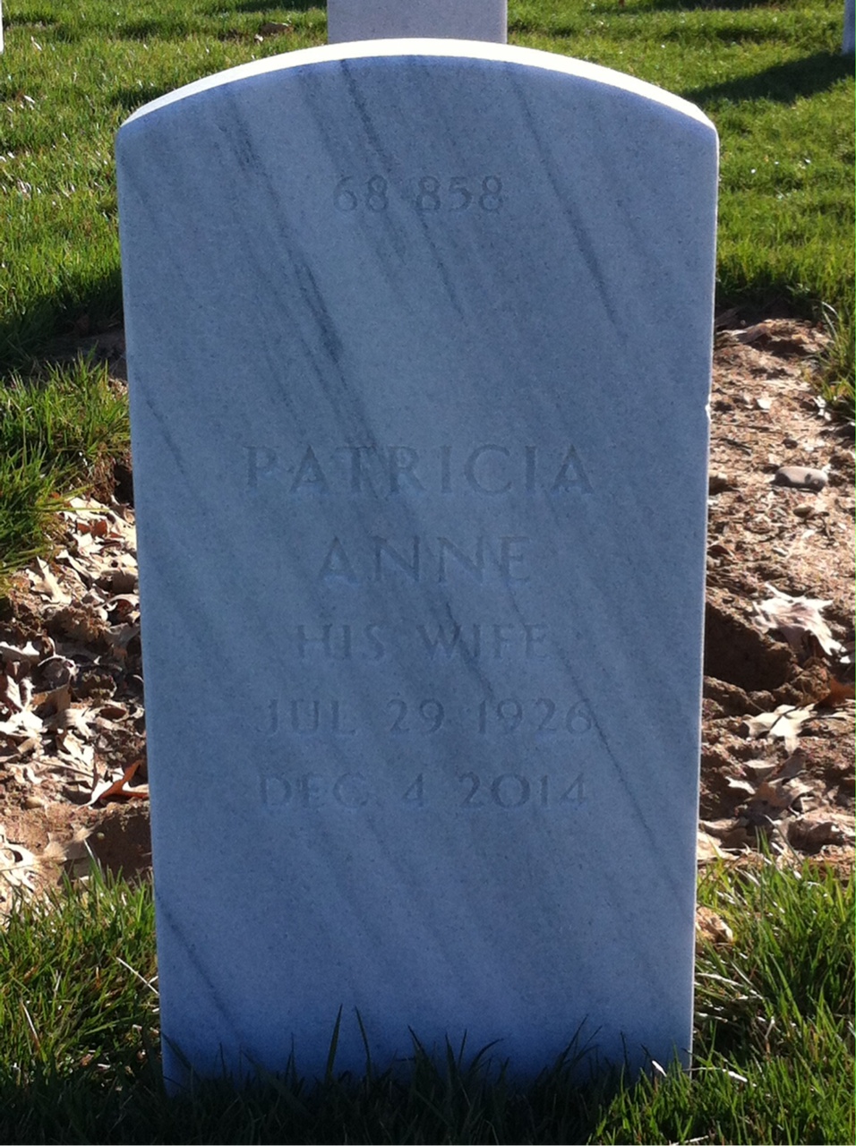 Back of headstone — Charles Nagle