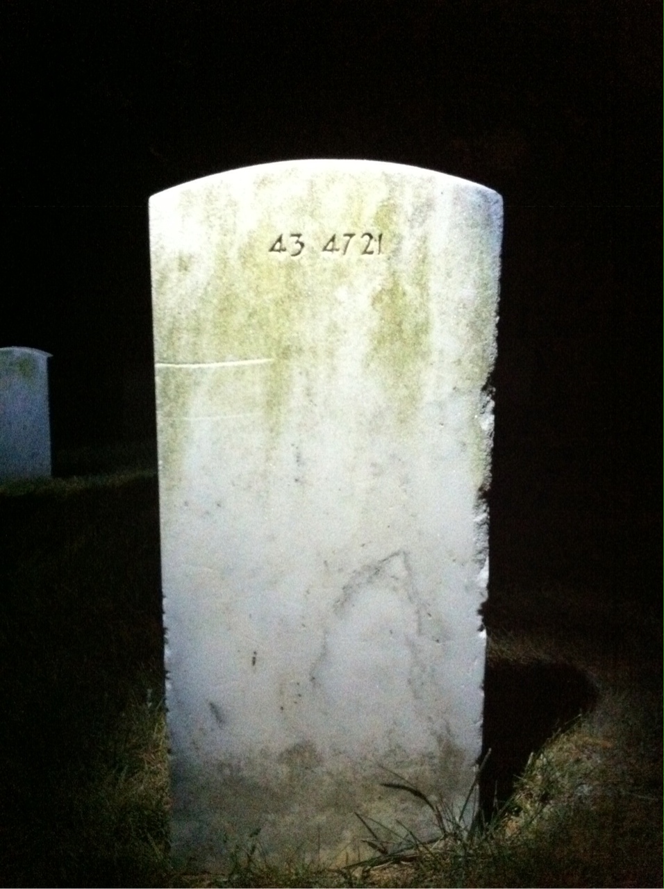 Back of headstone — John Banks