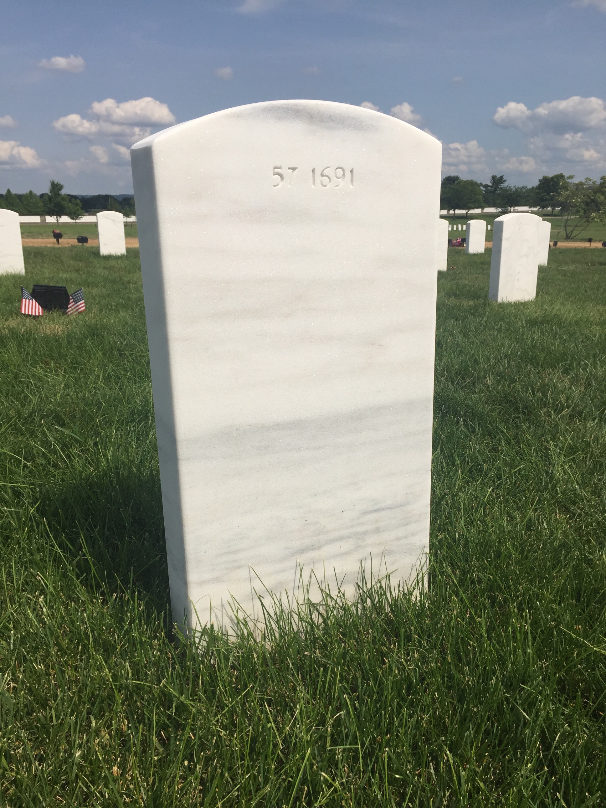 Back of headstone — Harry Azarian
