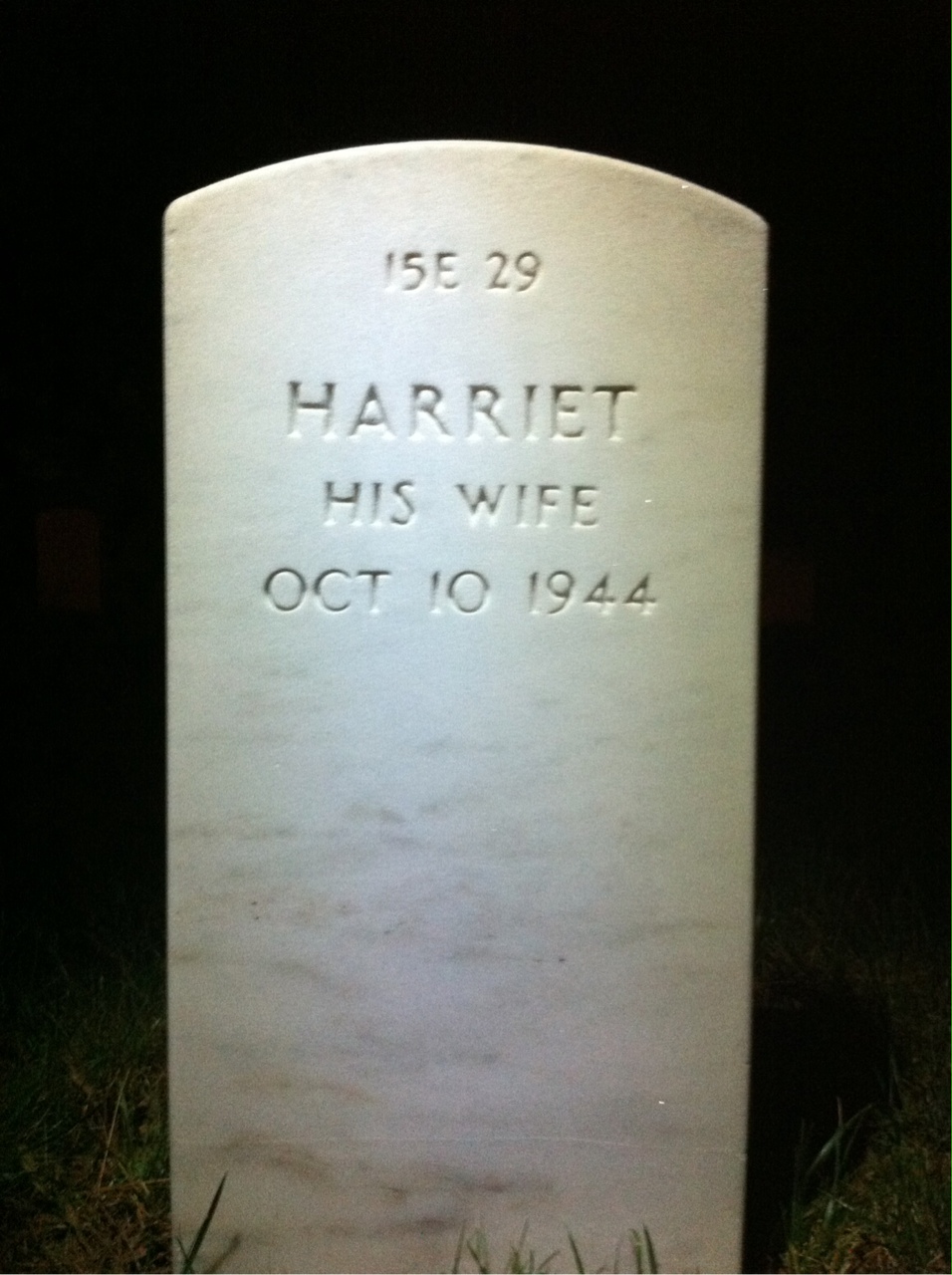 Back of headstone — Arthur Morgan