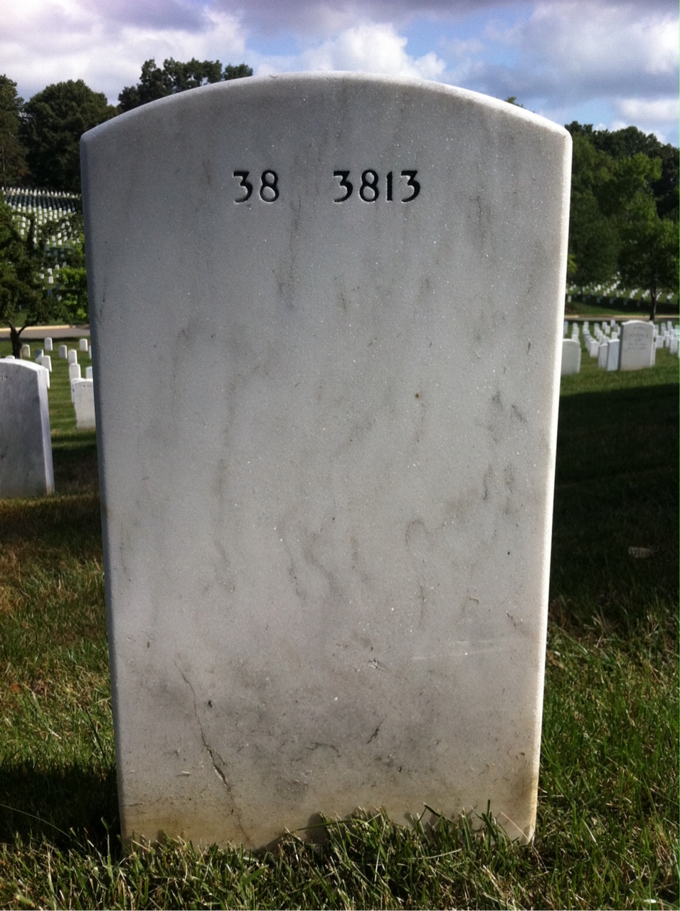 Back of headstone — William E Ryan