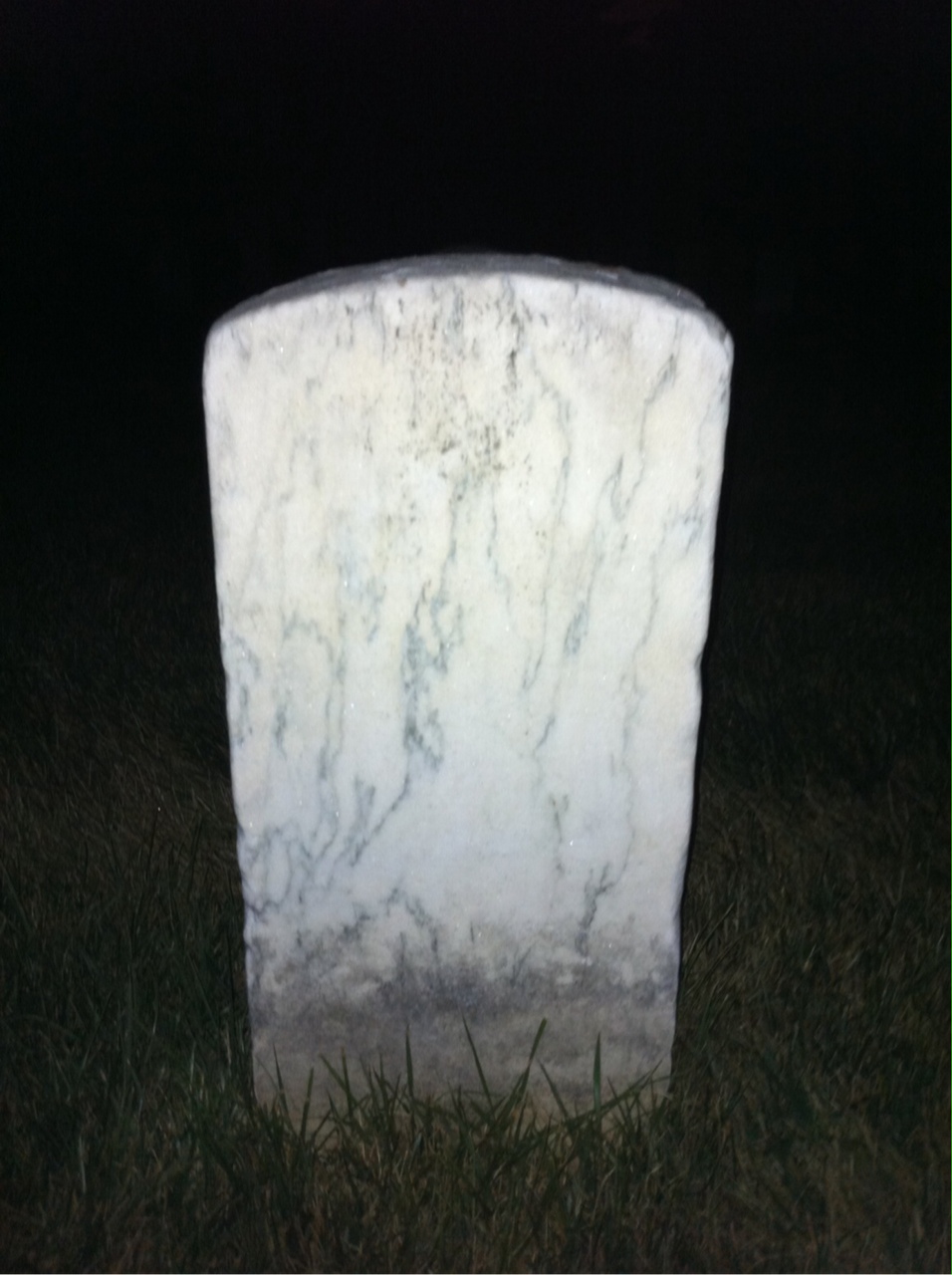 Back of headstone — Lester Moore