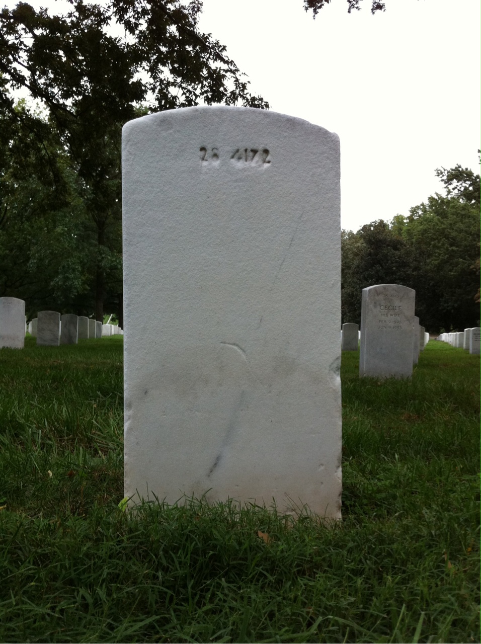 Back of headstone — Jackson Mills