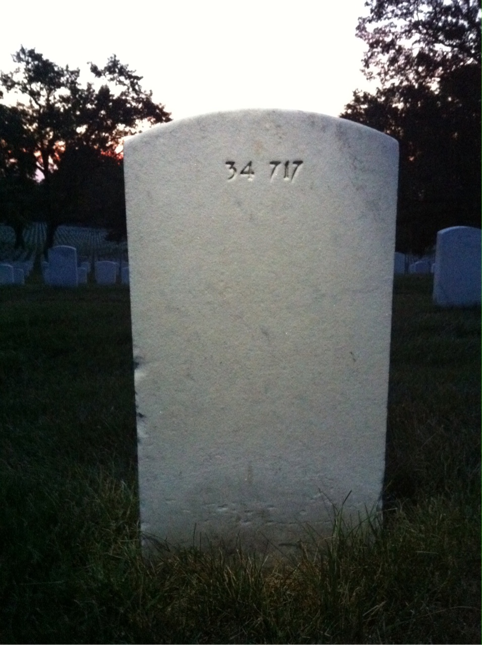 Back of headstone — James Moran