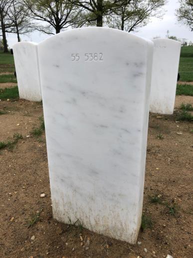 Back of headstone — Constance Brace