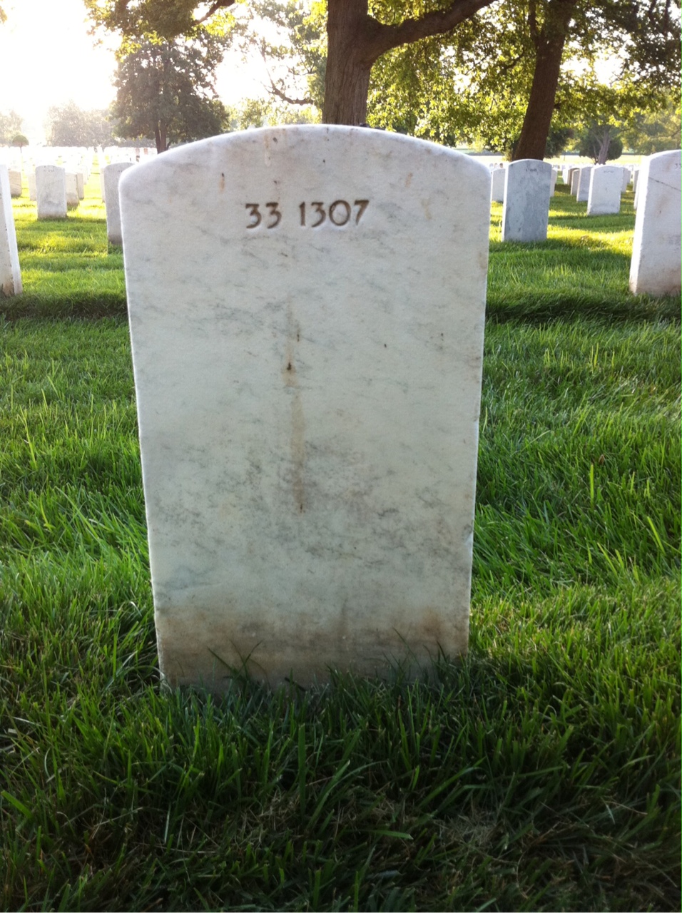Back of headstone — Thomas D Douglas