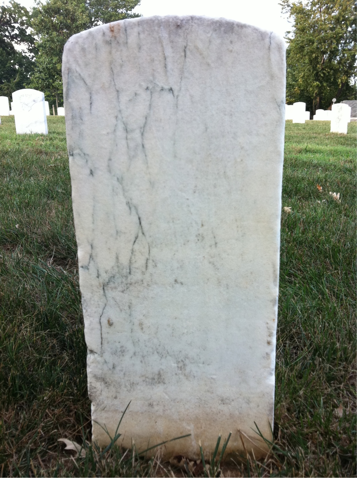 Back of headstone — Moses Barr