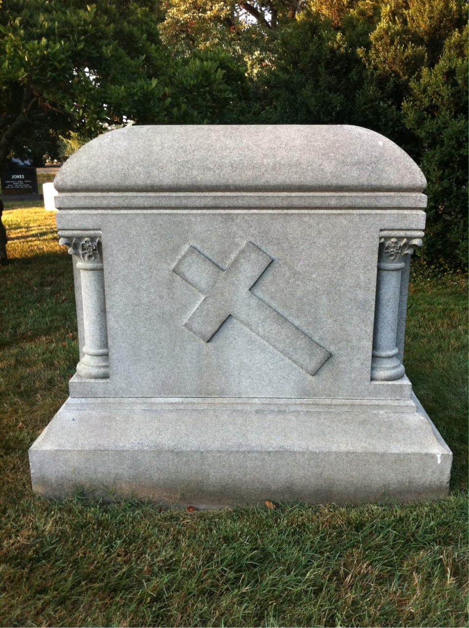 Back of headstone — John Moore