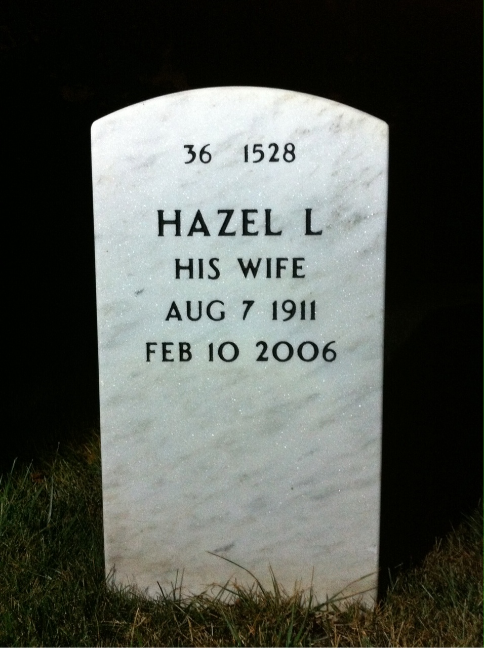 Back of headstone — Oscar Madsen