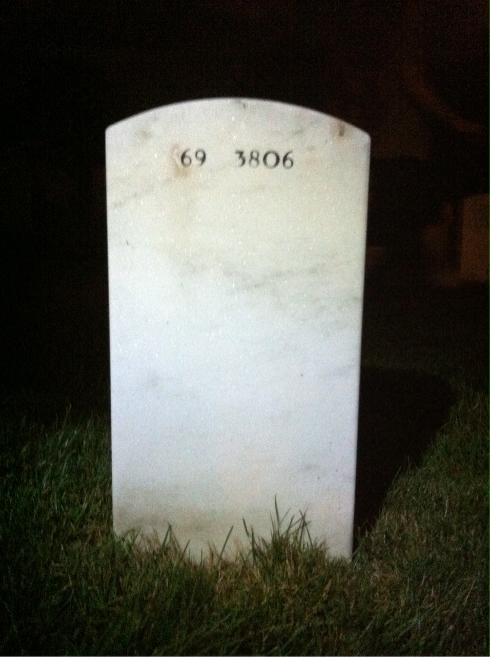 Back of headstone — Merritt Lake