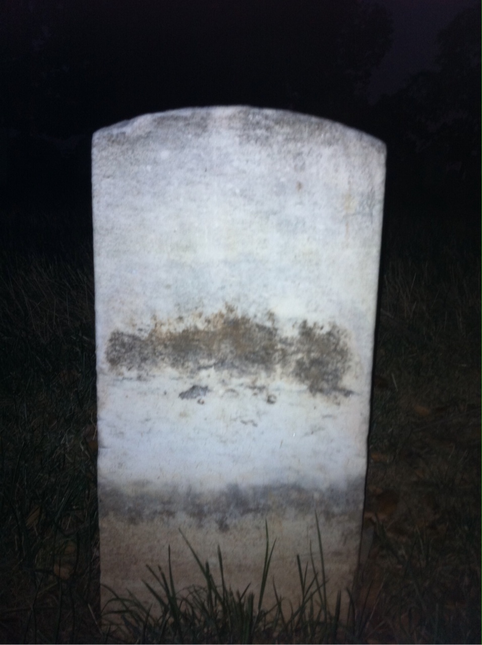 Back of headstone — J Bailey