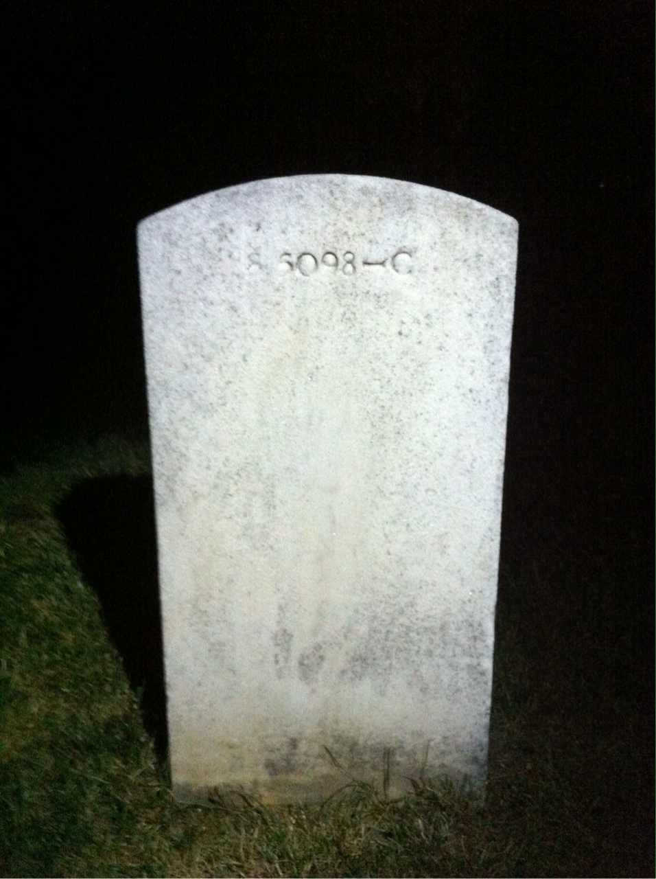 Back of headstone — Robert Collins