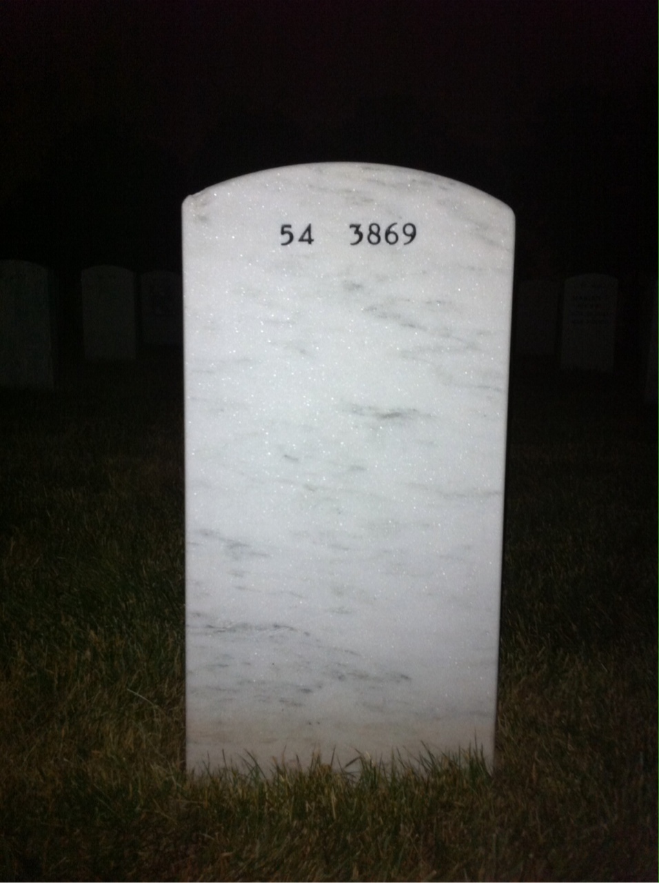 Back of headstone — Donald Schott