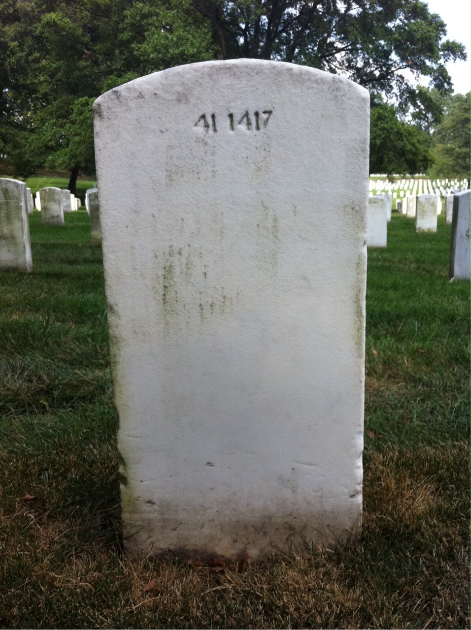 Back of headstone — Glen Mills