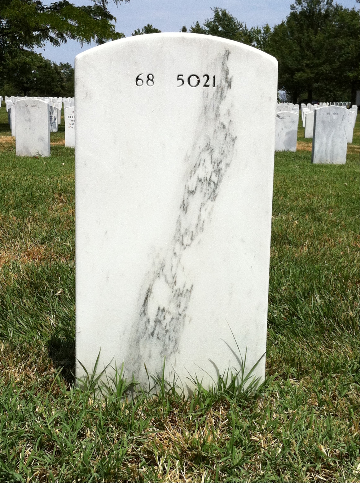 Back of headstone — Edward Armstrong