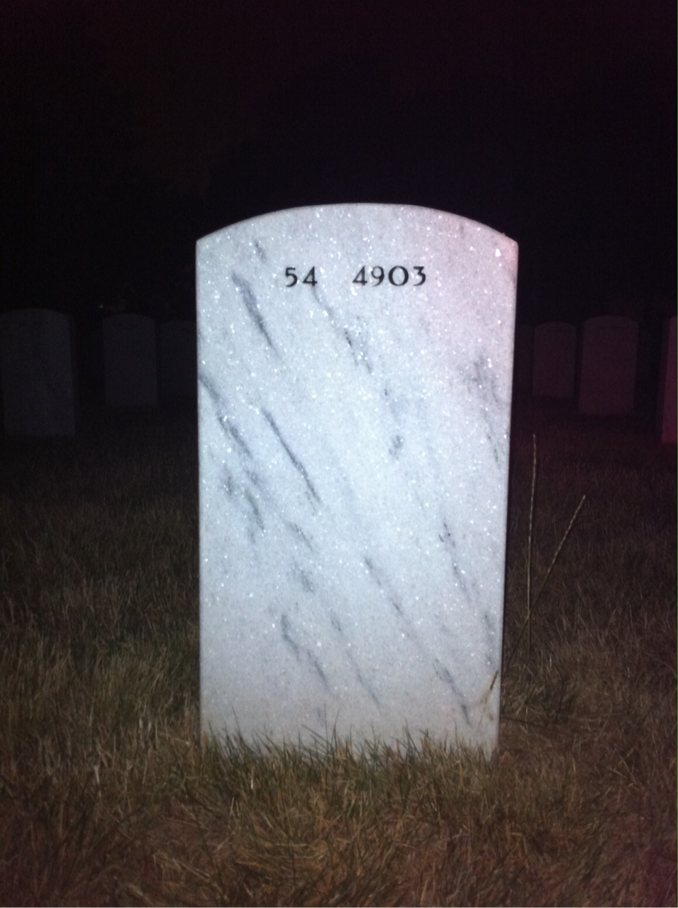 Back of headstone — Stanley Meston