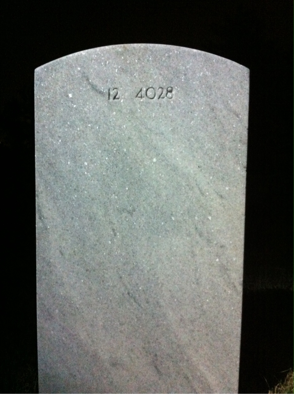 Back of headstone — Mary Morris