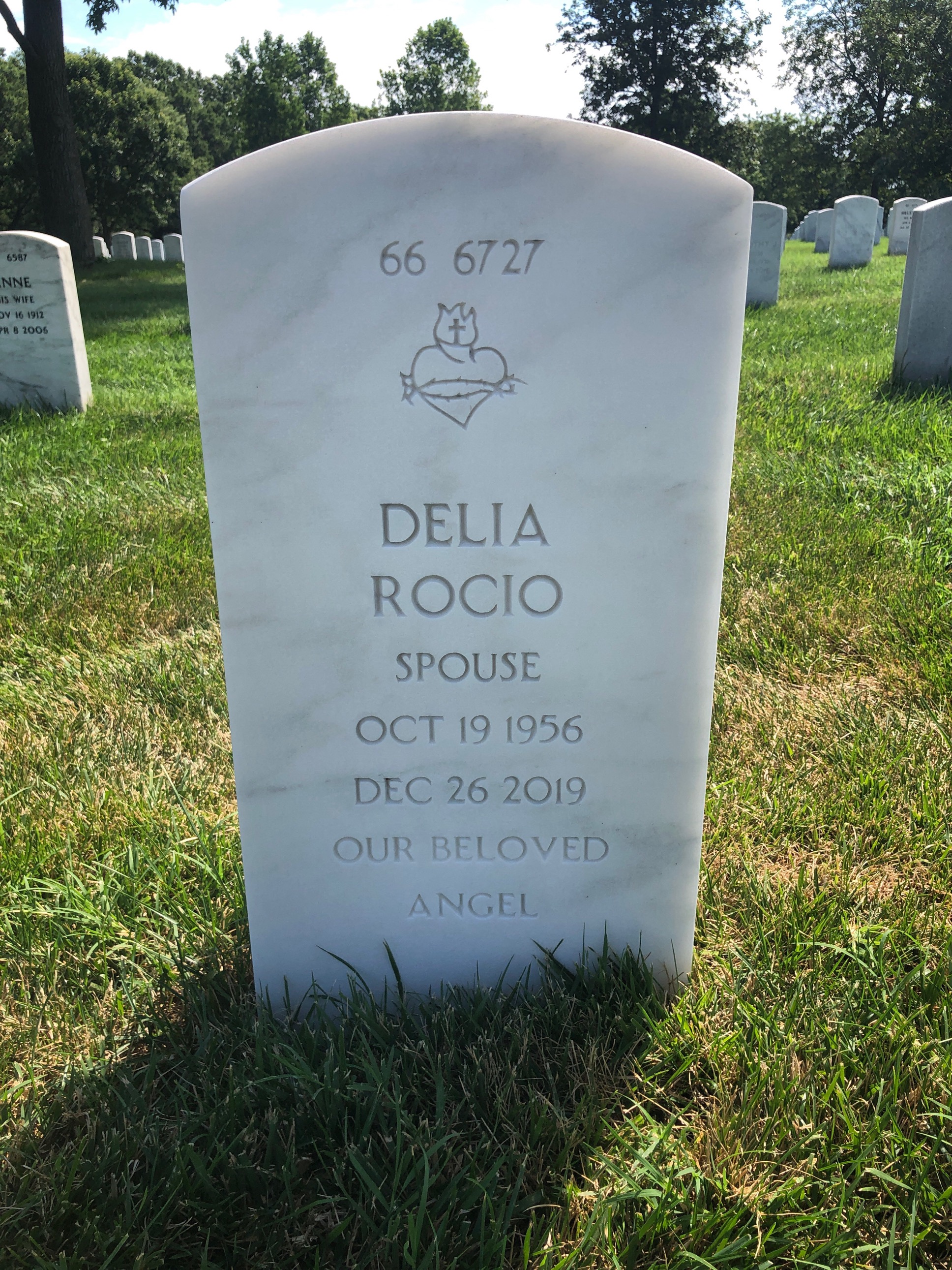 Back of headstone — Samuel Wallace Miller