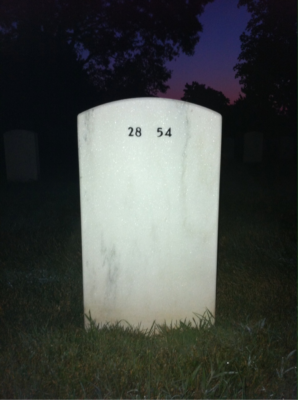 Back of headstone — Charles Davidson