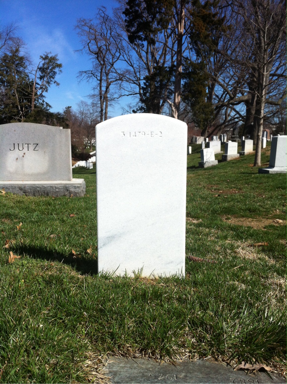 Back of headstone — Robert Allyn