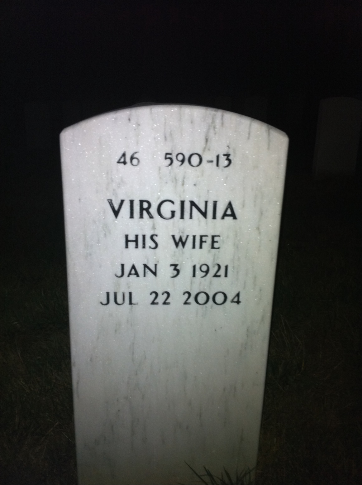 Back of headstone — Tom Blakey