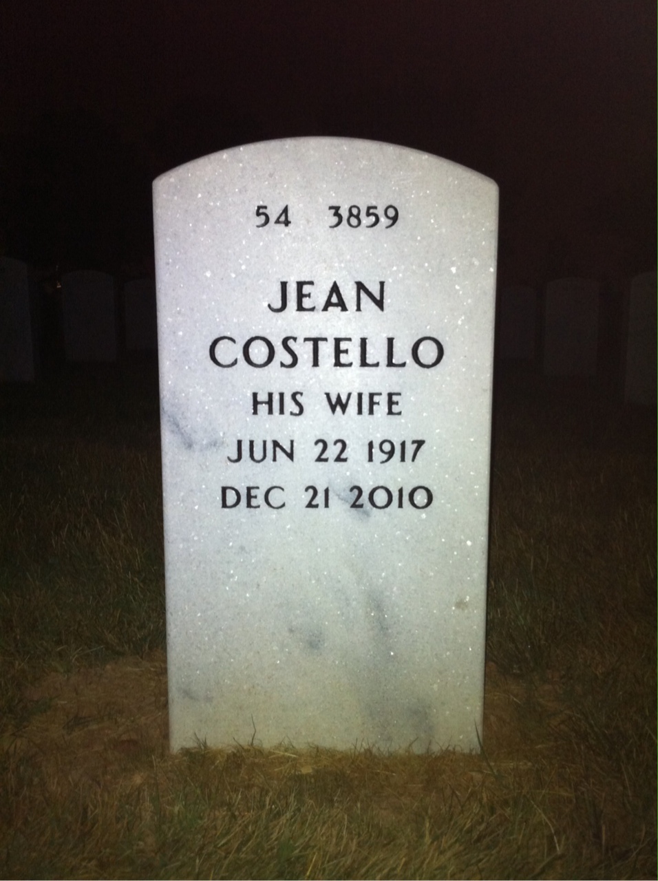 Back of headstone — John Cameron