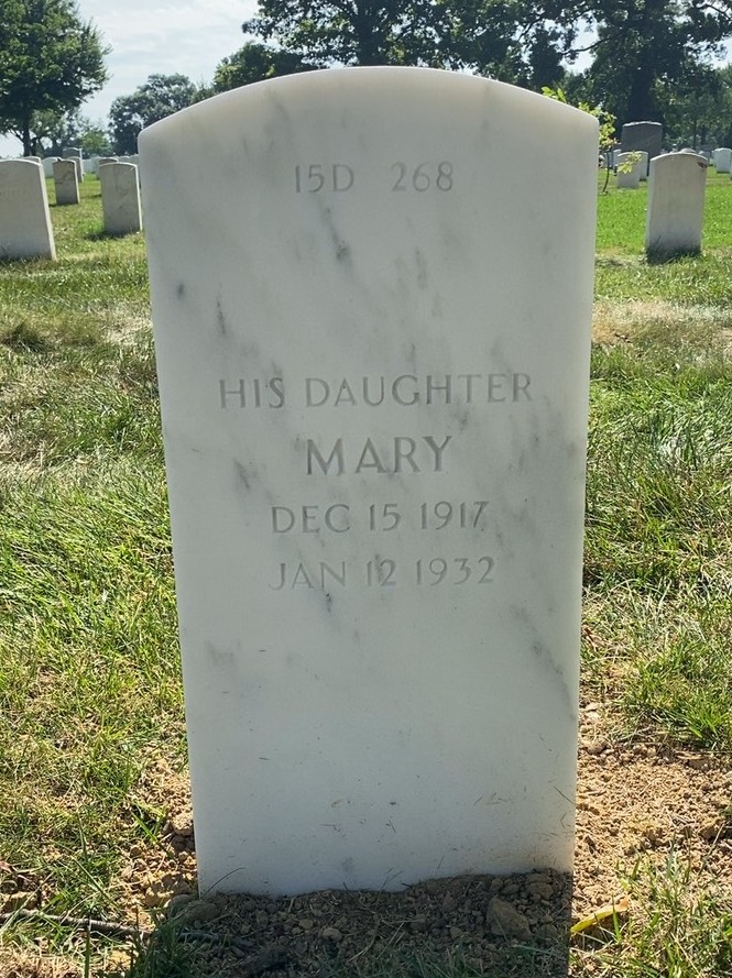 Back of headstone — Stephen Moore