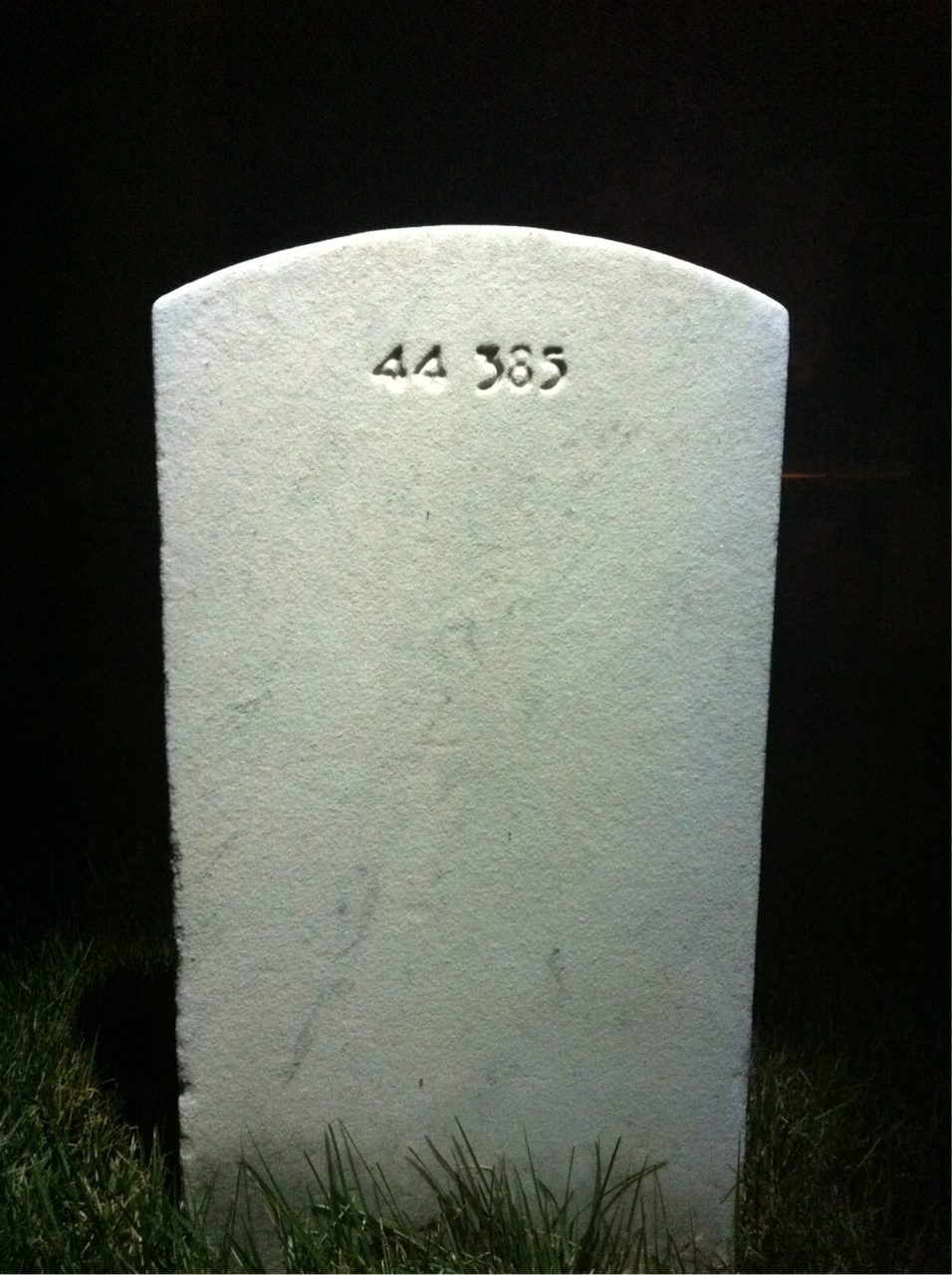 Back of headstone — Emmett Baker