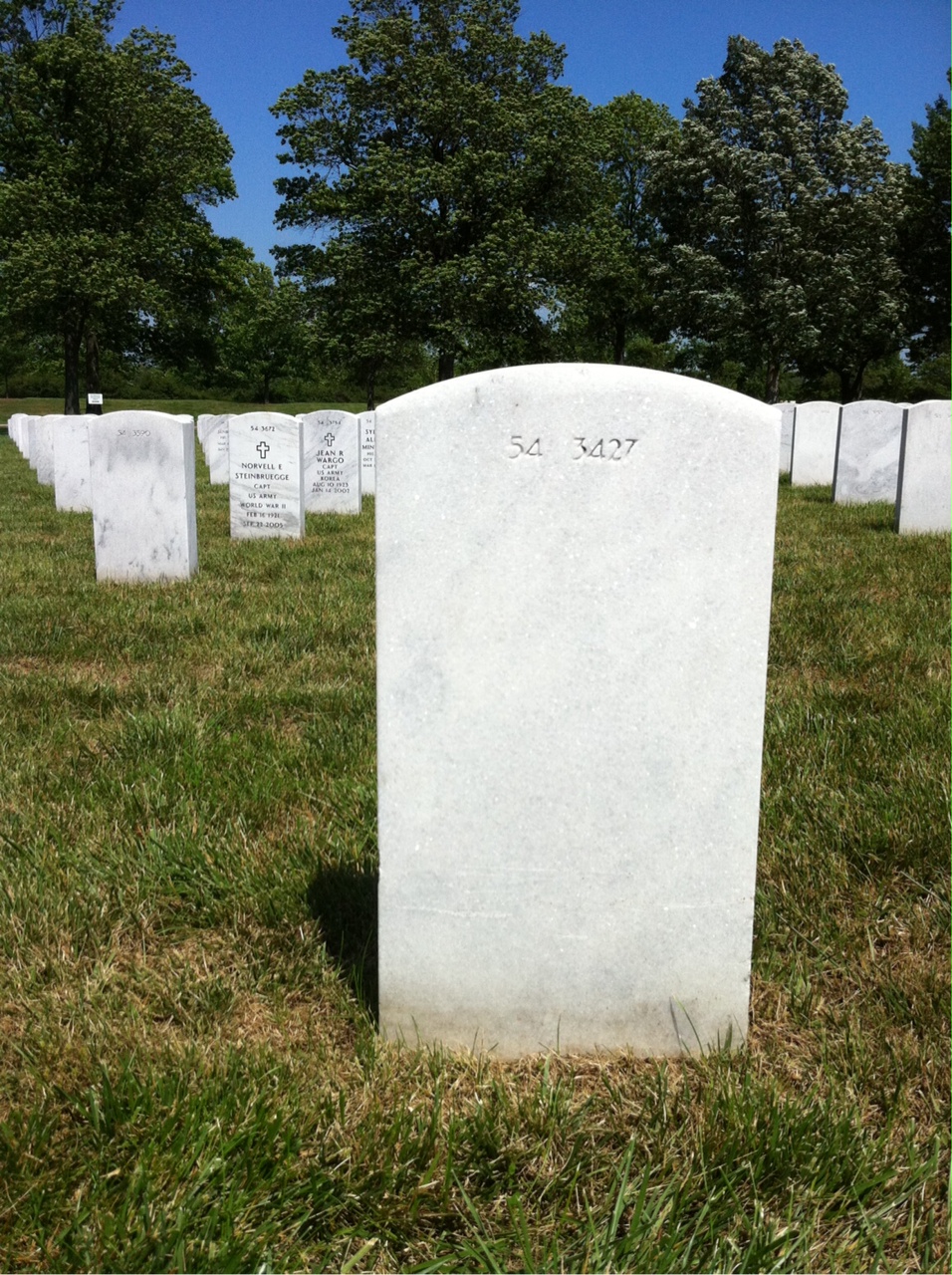 Back of headstone — Joseph Mitchell