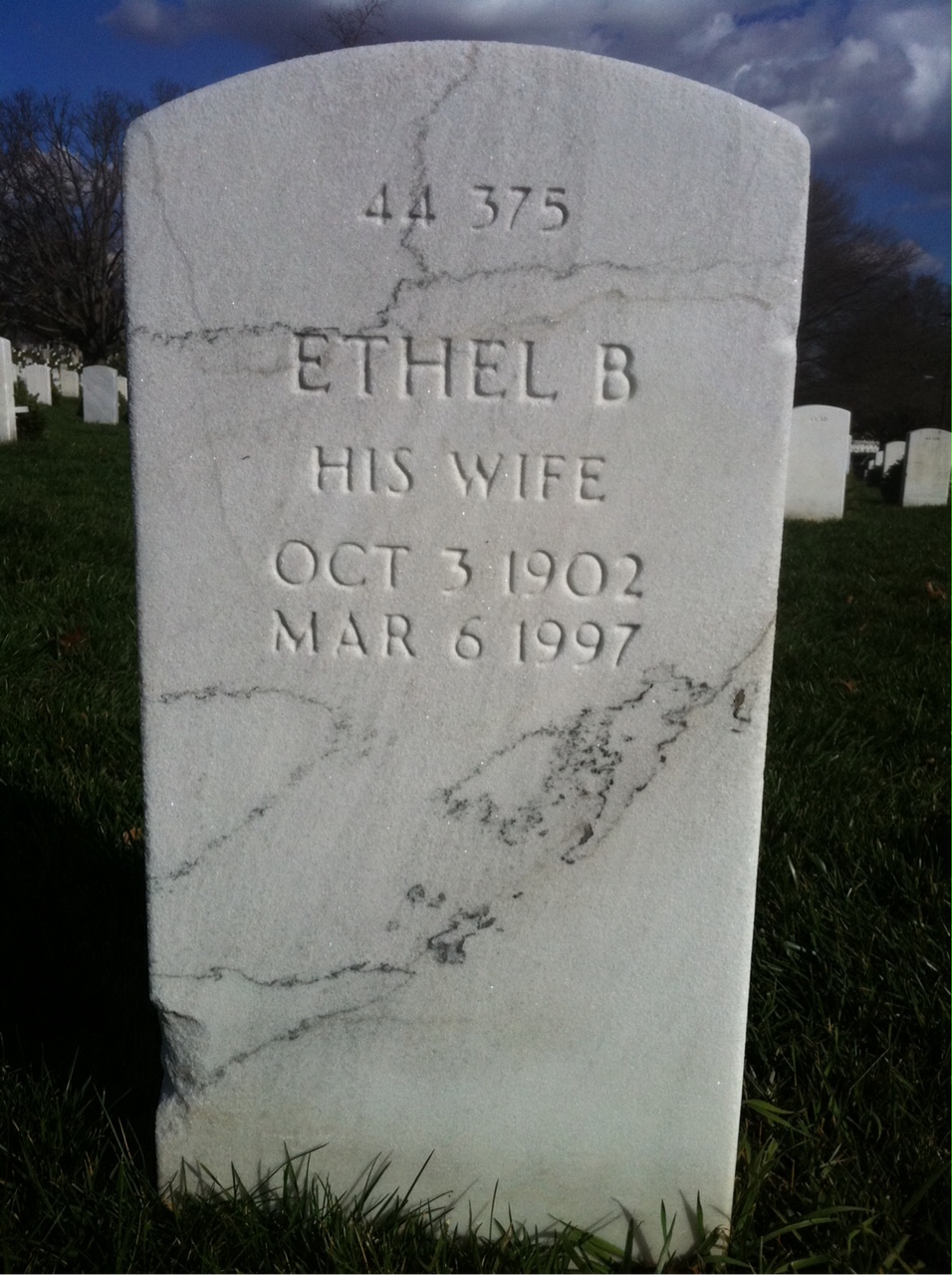 Back of headstone — Samuel C Jones