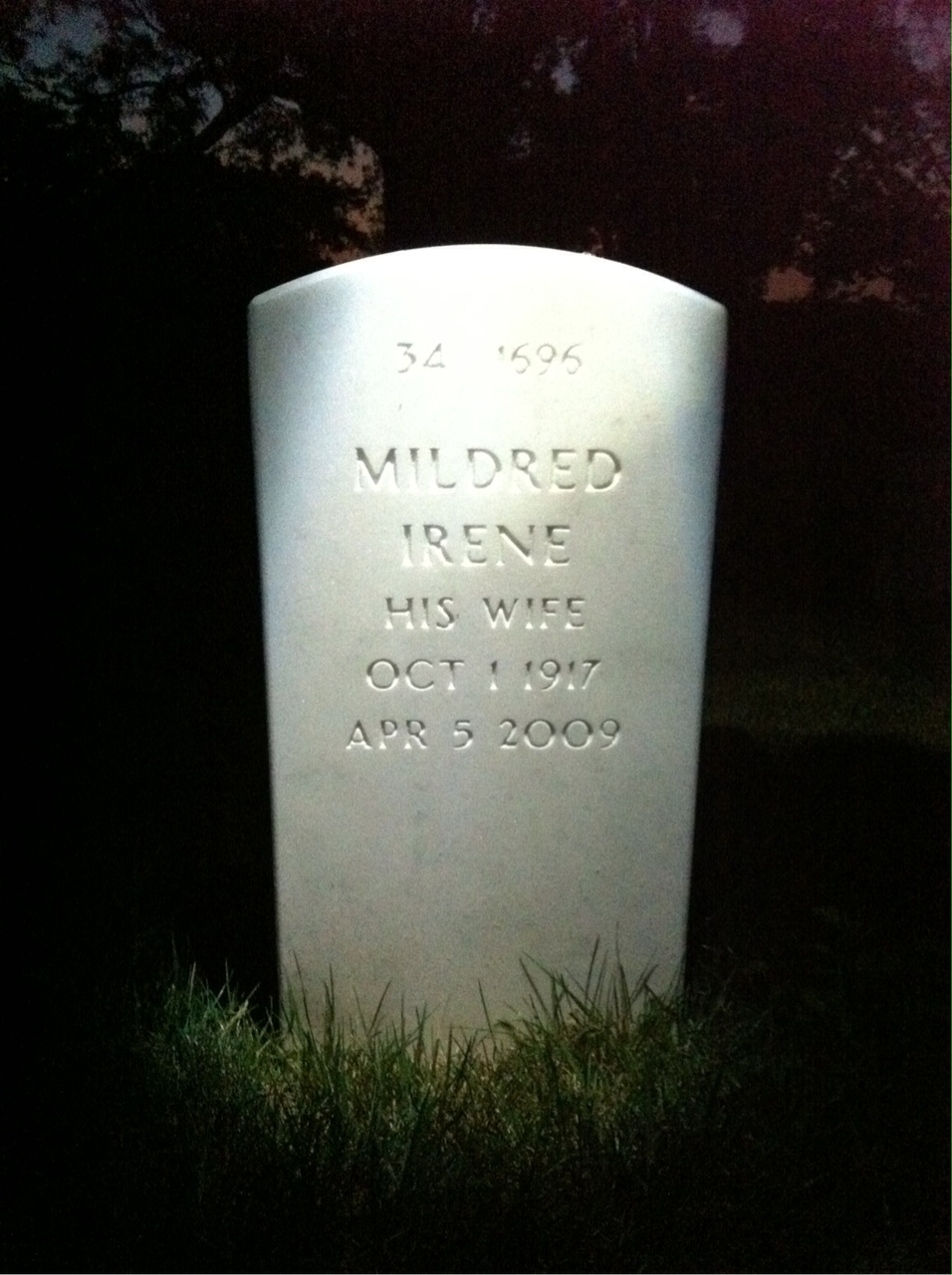 Back of headstone — Andrew Johnson