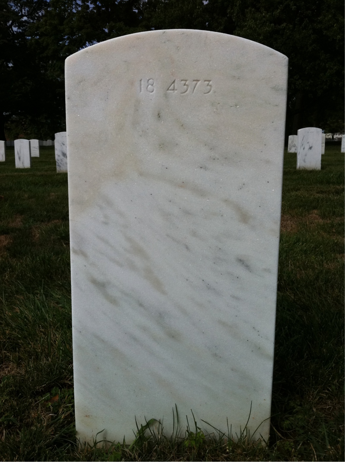 Back of headstone — Edmund Baca