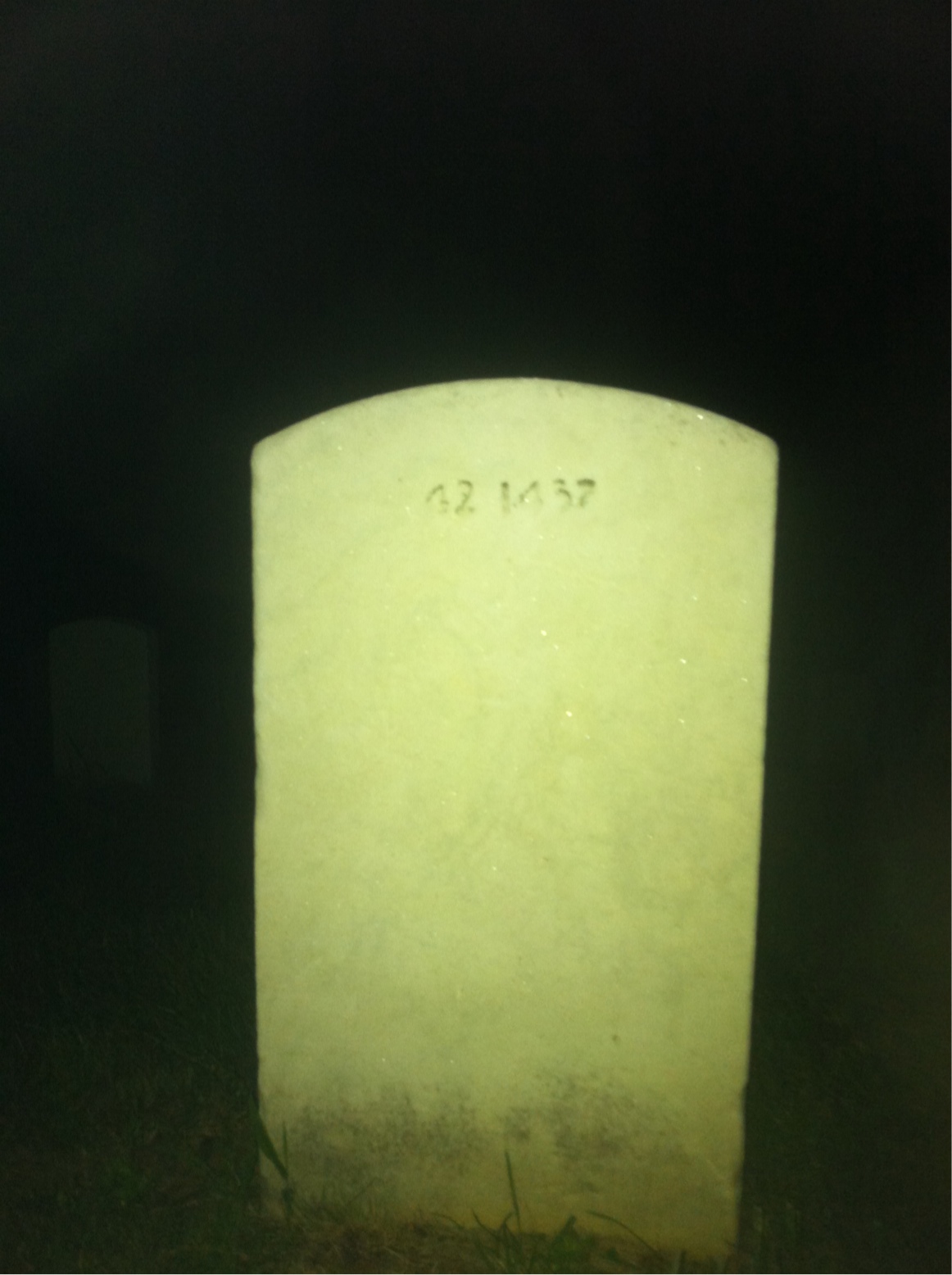 Back of headstone — John Hartley