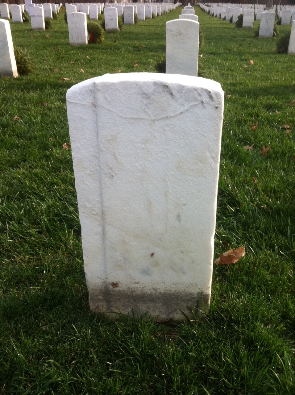 Back of headstone — Henry Alle
