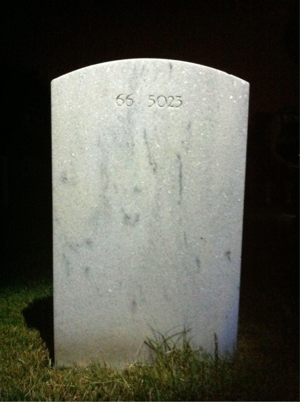 Back of headstone — William Roger Hensley