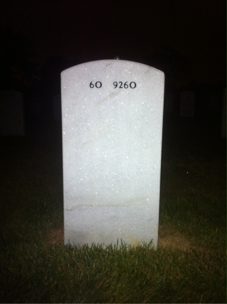 Back of headstone — Joe Lee Wrightsman