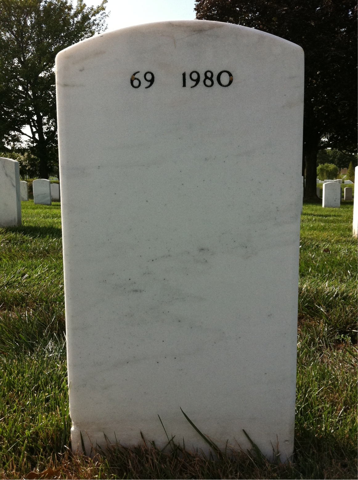 Back of headstone — Roy Noel
