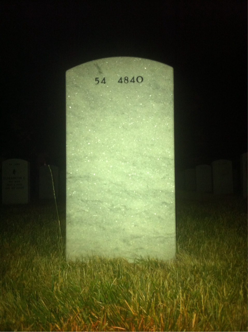 Back of headstone — Walter Glickman