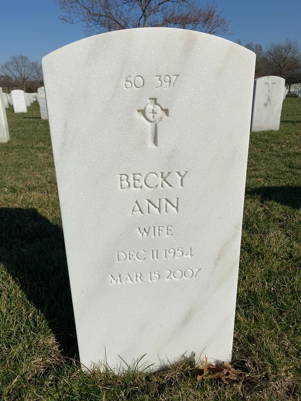 Back of headstone — Edgar Suckfiel