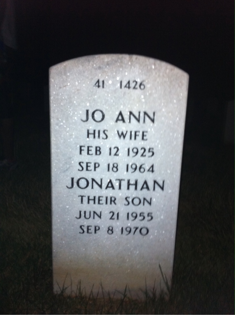 Back of headstone — Richard Scanlan