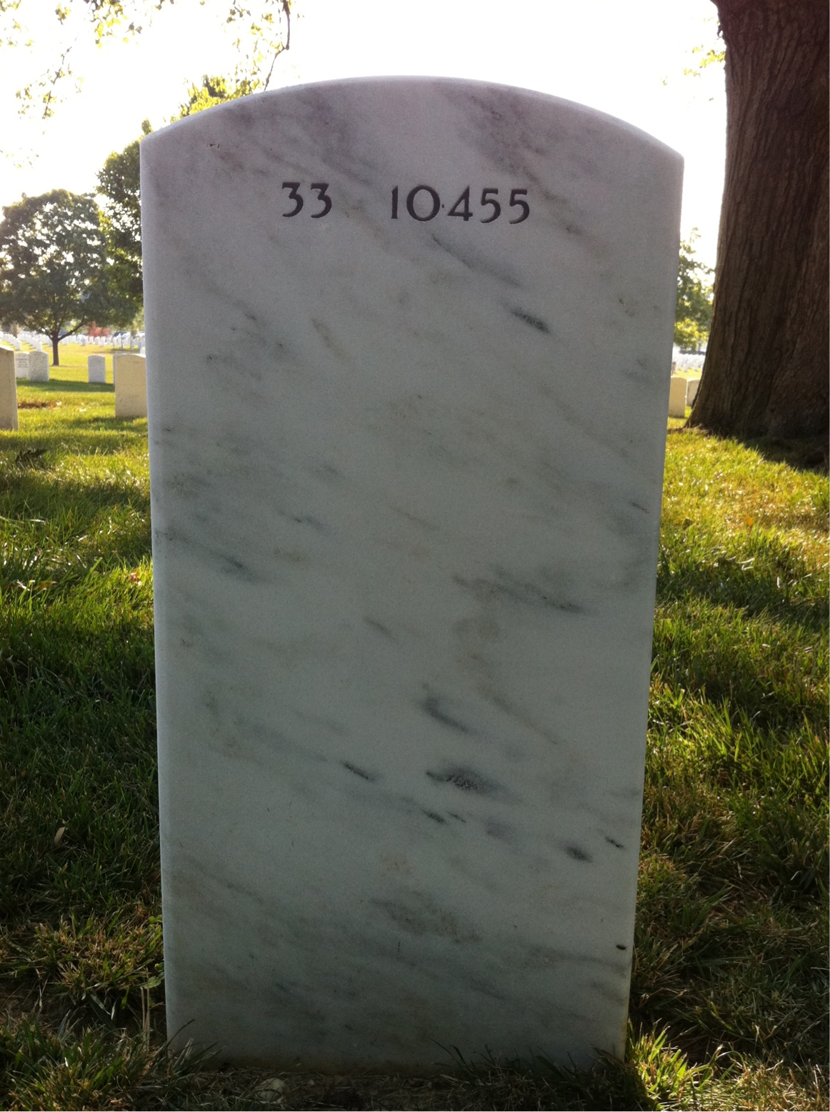 Back of headstone — Joel Herd