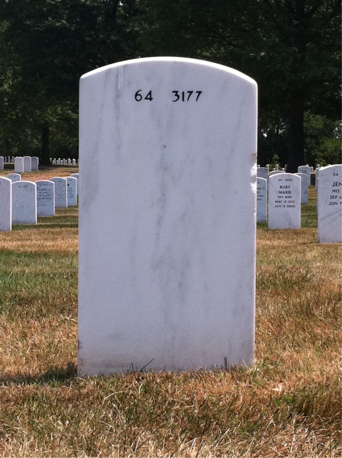 Back of headstone — Daniel Kelley