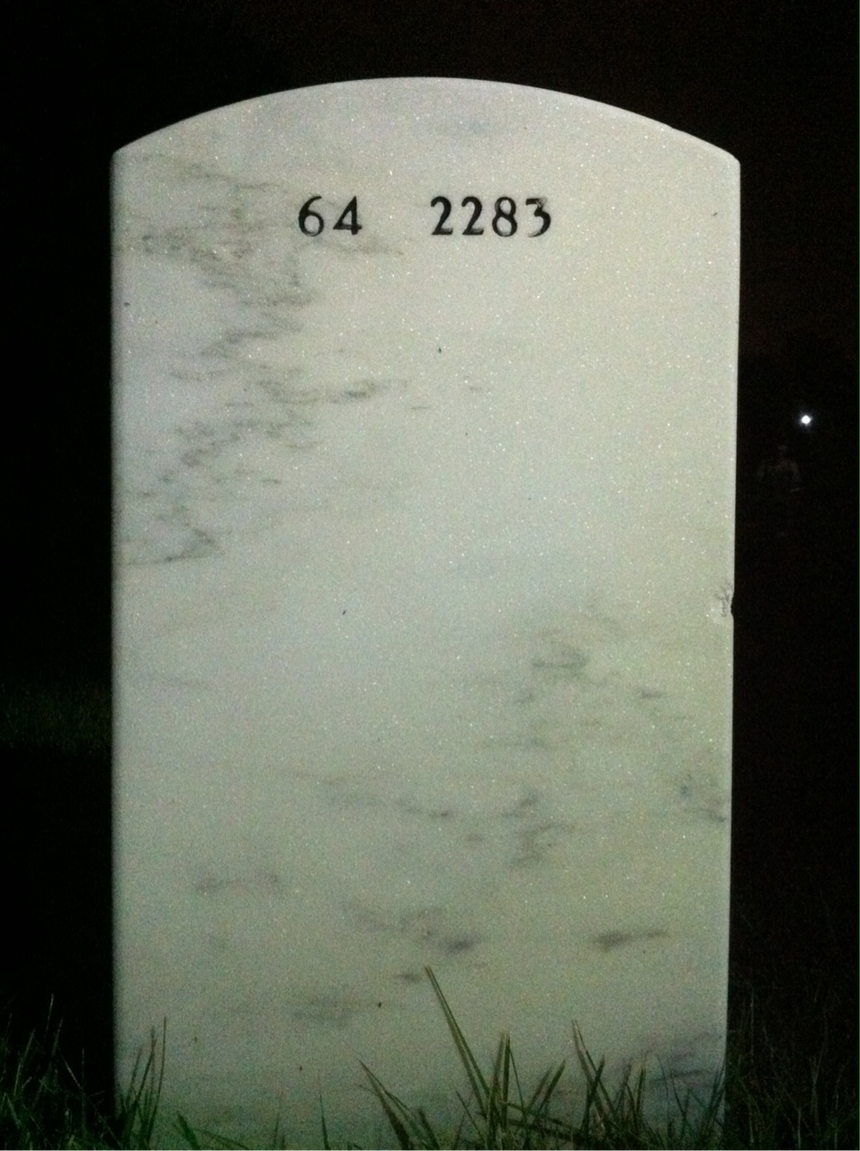 Back of headstone — Cheryl Howard